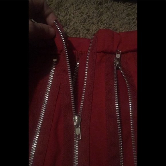 Unique Elastic Waist Skirt 16 Working Silver Zippers Worn At Yr Comfort Level - Picture 9 of 16